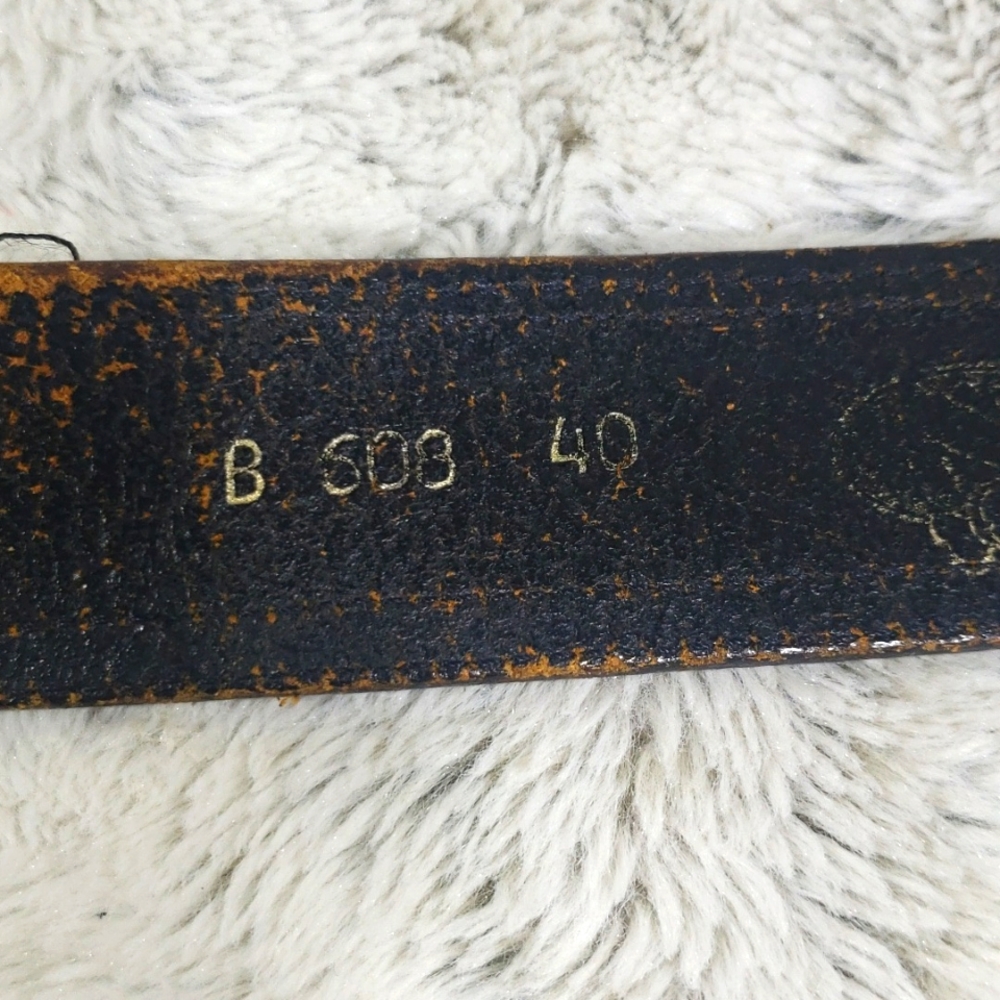 Antique Stephen Handmade Leather, Western Cowboy Black & Brown Men Belt B 508 40 - Picture 10 of 13